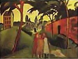 August Macke 1913 Staatsgalerie Moderner Kunst, Munich Germany oil painting art